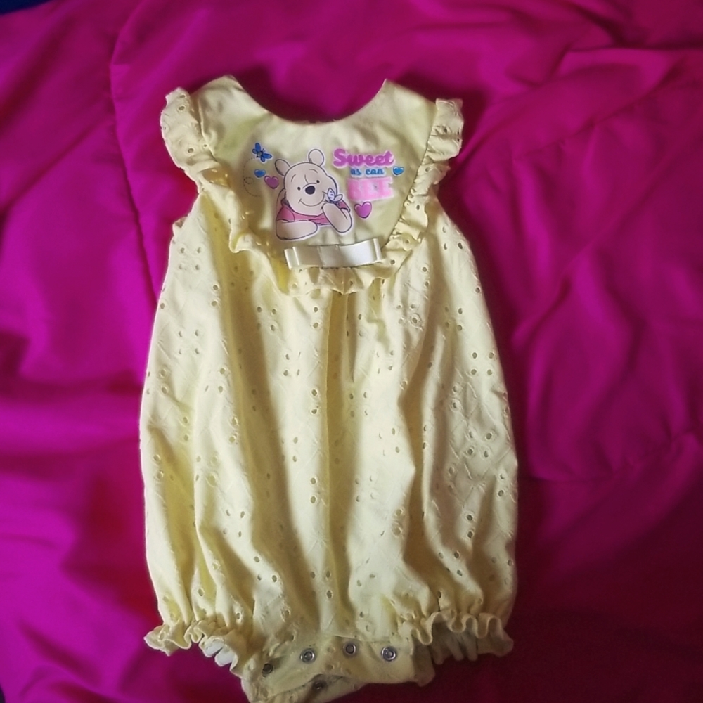 Disney Baby Pooh Shorts Romper, 6-9mo.
